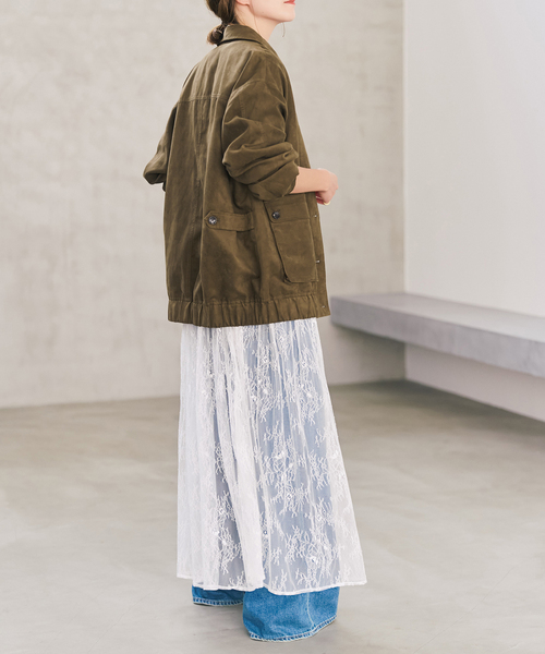 Spick & Span(スピックアンドスパン)の「《手洗い可能》フェイクスエードブルゾン(その他アウター・レディース・ブラウン・36/38)」の6枚目の写真