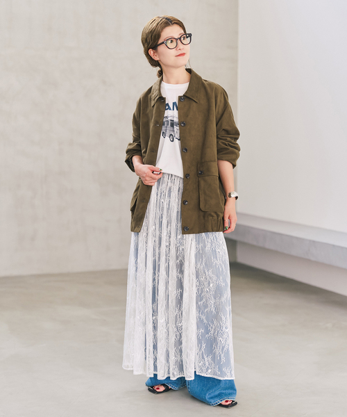 Spick & Span(スピックアンドスパン)の「《手洗い可能》フェイクスエードブルゾン(その他アウター・レディース・ブラウン・36/38)」の7枚目の写真