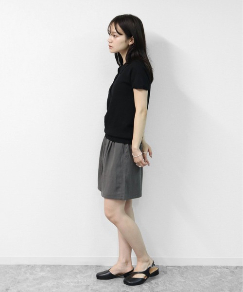 THE CELL.(ザセルドット)の「リネンブレンド ハーフパンツ LINEN BLEND HALF PANTS(その他パンツ・レディース・ブラウン/グレー・FREE)」の4枚目の写真
