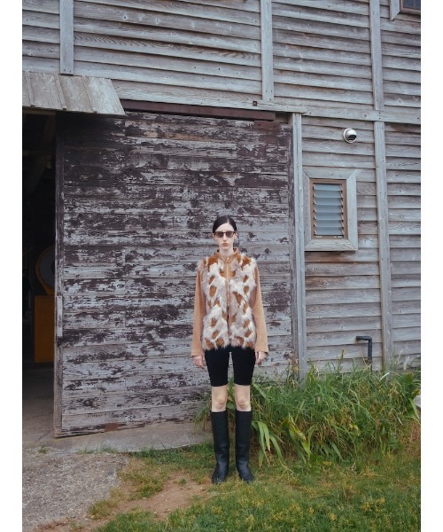 sahara（サハラ）の「【26AW PRE ORDER】Mix Fur Zip Jacket（その他アウター・レディース・グレー/ブラック/ベージュ・FREE）」の15枚目の写真