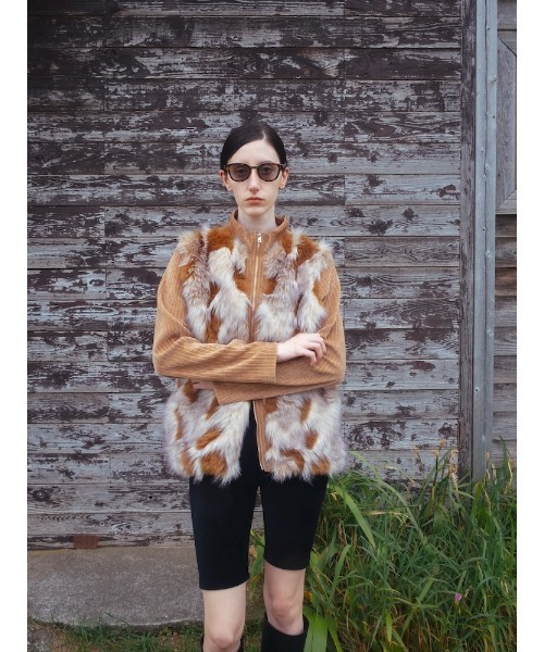 sahara（サハラ）の「【26AW PRE ORDER】Mix Fur Zip Jacket（その他アウター・レディース・グレー/ブラック/ベージュ・FREE）」の10枚目の写真