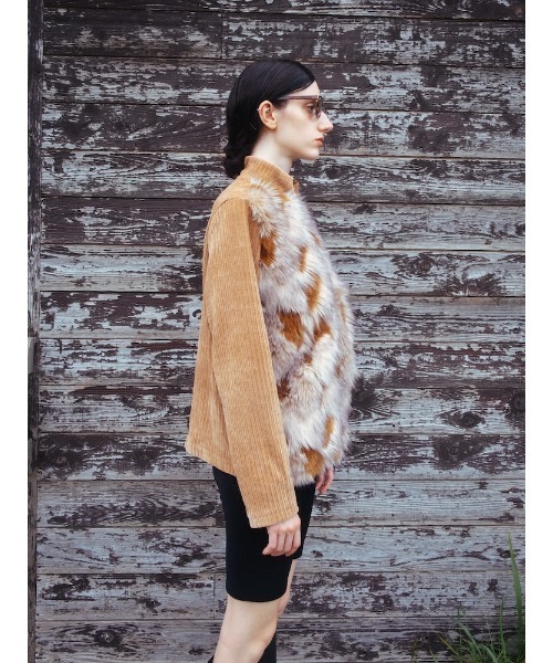 sahara（サハラ）の「【26AW PRE ORDER】Mix Fur Zip Jacket（その他アウター・レディース・グレー/ブラック/ベージュ・FREE）」の13枚目の写真