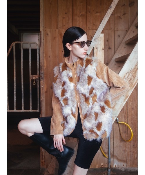 sahara（サハラ）の「【26AW PRE ORDER】Mix Fur Zip Jacket（その他アウター・レディース・グレー/ブラック/ベージュ・FREE）」の18枚目の写真