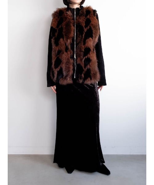 sahara（サハラ）の「【26AW PRE ORDER】Mix Fur Zip Jacket（その他アウター・レディース・グレー/ブラック/ベージュ・FREE）」の4枚目の写真