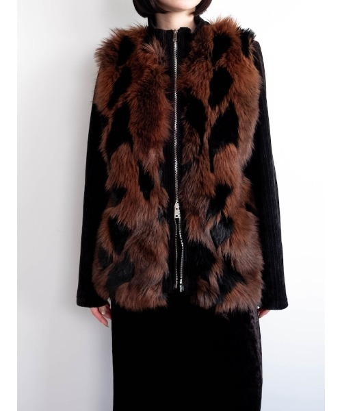 sahara（サハラ）の「【26AW PRE ORDER】Mix Fur Zip Jacket（その他アウター・レディース・グレー/ブラック/ベージュ・FREE）」の20枚目の写真