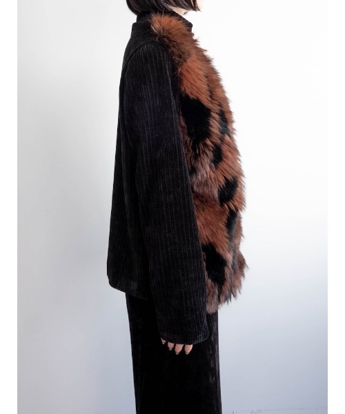 sahara（サハラ）の「【26AW PRE ORDER】Mix Fur Zip Jacket（その他アウター・レディース・グレー/ブラック/ベージュ・FREE）」の21枚目の写真
