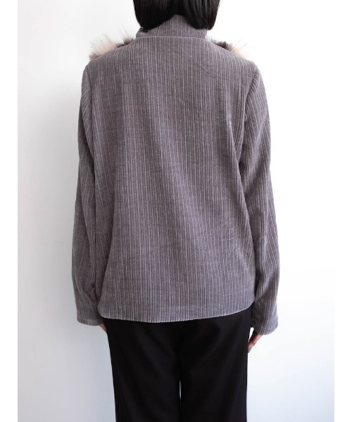 sahara（サハラ）の「【26AW PRE ORDER】Mix Fur Zip Jacket（その他アウター・レディース・グレー/ブラック/ベージュ・FREE）」の9枚目の写真