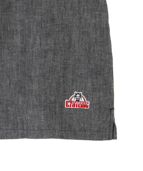 HYSTERIC GLAMOUR(ヒステリックグラマー)の「SEE NO EVILワッペン オープンカラーシャツ(シャツ/ブラウス・メンズ・ブルー/ブラック・MEDIUM/SMALL/X-LARGE/LARGE)」の6枚目の写真