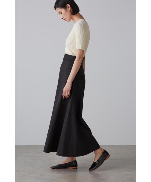 YLEVE（イレーヴ）の「YLEVE / COTTON NYLON TYPEWRITHER SK（スカート・レディース・ブラック/ブラウン・1/0）」の3枚目の写真