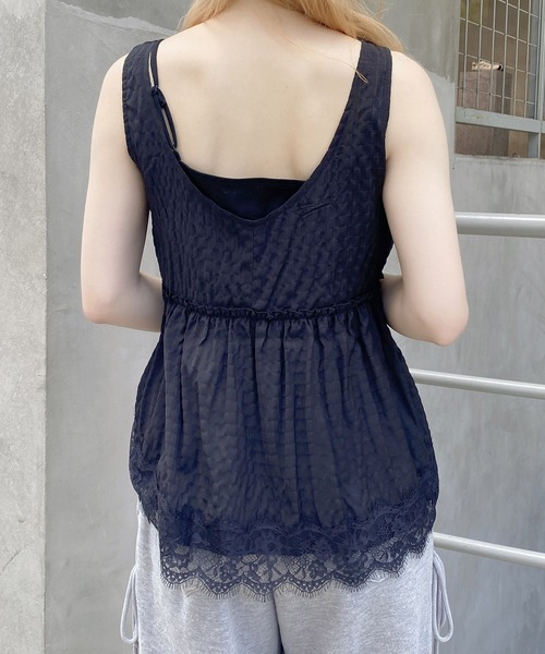INGNI（イング）の「レイヤードペプラムチュニックブラウス（シャツ/ブラウス・レディース・ブラック/オフホワイト/ホワイト系その他3・M）」の12枚目の写真