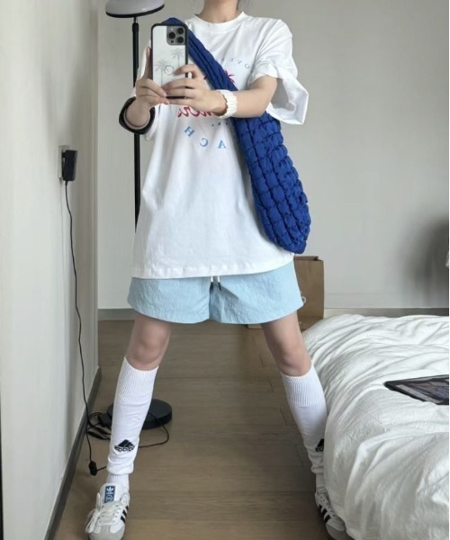 WEGO(ウィゴー)の「ウエストナイロン風カジュアルショートパンツ/ハーフパンツ(その他パンツ・レディース・イエロー/ブルー/ブラック/グレー・MEDIUM/LARGE)」の16枚目の写真