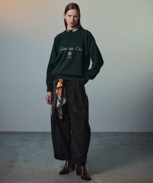 MAISON SPECIAL（メゾンスペシャル）の「Two-Tuck Cocoon Pants/2タックコクーンパンツ（その他パンツ・レディース・キャメル/ネイビー・38/36）」の6枚目の写真