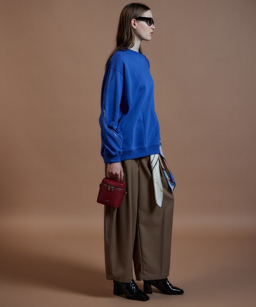MAISON SPECIAL（メゾンスペシャル）の「Two-Tuck Cocoon Pants/2タックコクーンパンツ（その他パンツ・レディース・キャメル/ネイビー・38/36）」の21枚目の写真
