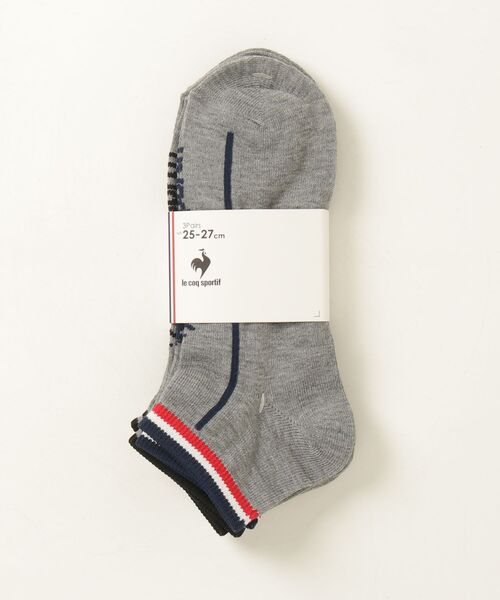 le coq sportif(ルコックスポルティフ)の「3Pソックス(スニーカー丈)(ソックス/靴下・メンズ・グレー/ホワイト/ベージュ・22-24cm/25-27CM)」の3枚目の写真