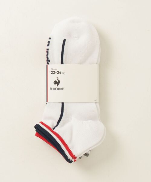 le coq sportif(ルコックスポルティフ)の「3Pソックス(スニーカー丈)(ソックス/靴下・メンズ・グレー/ホワイト/ベージュ・22-24cm/25-27CM)」の2枚目の写真