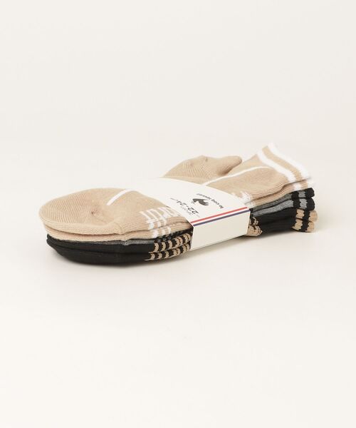 le coq sportif(ルコックスポルティフ)の「3Pソックス(スニーカー丈)(ソックス/靴下・メンズ・グレー/ホワイト/ベージュ・22-24cm/25-27CM)」の4枚目の写真