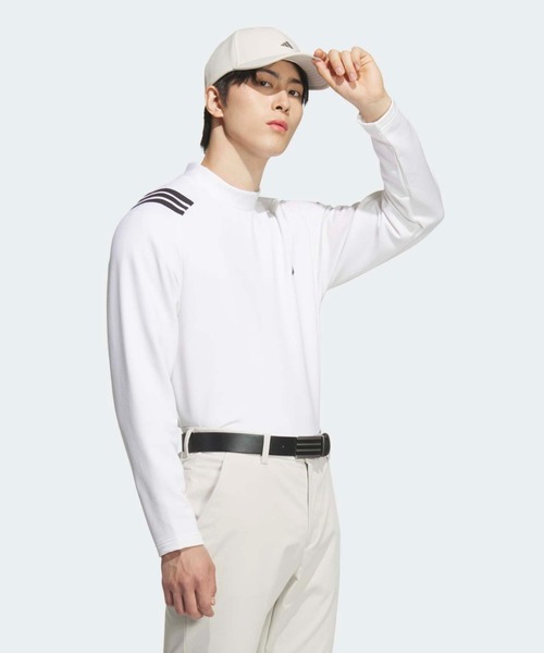adidas（アディダス）の「COLD. RDY モックネック・長袖・ポロシャツ 【adidas Golf/アディダスゴルフ】（ポロシャツ・メンズ・ホワイト・SMALL/LARGE/MEDIUM/XX-LARGE/3XL/X-LARGE）」の3枚目の写真