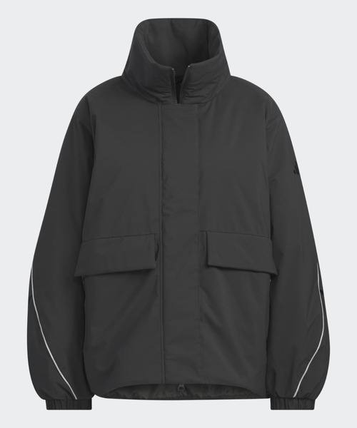 adidas(アディダス)の「STADIUM CHROME パッド ミッド JK ジャケット / アディダス adidas(ダウンジャケット/コート・レディース・ブラック・XX-LARGE/LARGE/MEDIUM/SMALL/X-LARGE/X-SMALL)」の4枚目の写真