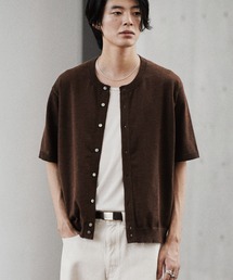 WYM LIDNM | T/C CREW HALF SLEEVE  CARDIGAN(カーディガン/ボレロ)