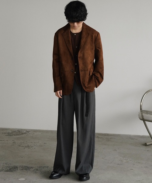 WYM LIDNM（ウィム バイ リドム）の「T/C CREW HALF SLEEVE  CARDIGAN（カーディガン/ボレロ・メンズ・グレー/チャコール/ライトグレー/ブラウン・S/M/L）」の16枚目の写真