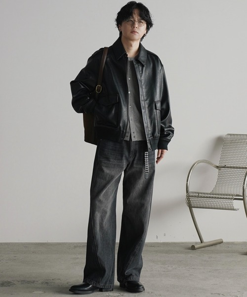 WYM LIDNM（ウィム バイ リドム）の「T/C CREW HALF SLEEVE  CARDIGAN（カーディガン/ボレロ・メンズ・グレー/チャコール/ライトグレー/ブラウン・S/M/L）」の9枚目の写真