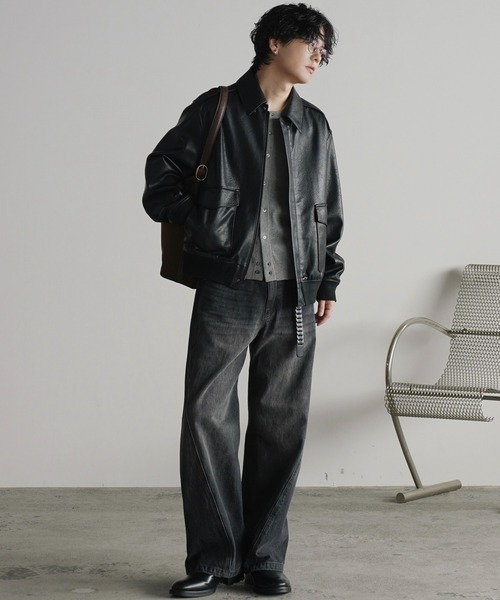 WYM LIDNM（ウィム バイ リドム）の「T/C CREW HALF SLEEVE  CARDIGAN（カーディガン/ボレロ・メンズ・グレー/チャコール/ライトグレー/ブラウン・S/M/L）」の10枚目の写真