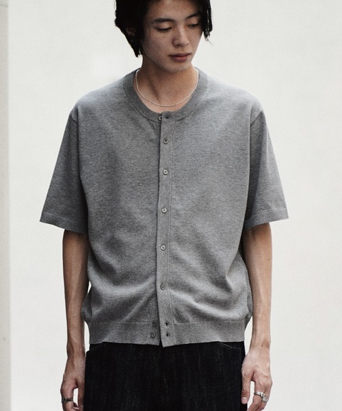 T/C CREW HALF SLEEVE CARDIGAN（カーディガン/ボレロ）｜WYM LIDNM