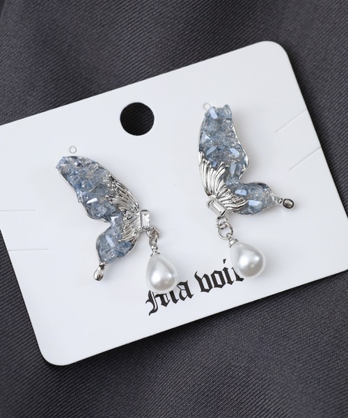 JOSSDROPS(ジョズドロップス)の「JOSSDROPS 両耳 2点セット ゴシック ピアス フェアリーコア バレエコア 地雷系 アクセサリー 日本製(ピアス(両耳用)・レディース・パープル/クリア/レインボー/ブルー系1/ブルー系3/ピンク系2/ピンク系3/レッド系1/レッド系2/レッド系3・FREE)」の2枚目の写真