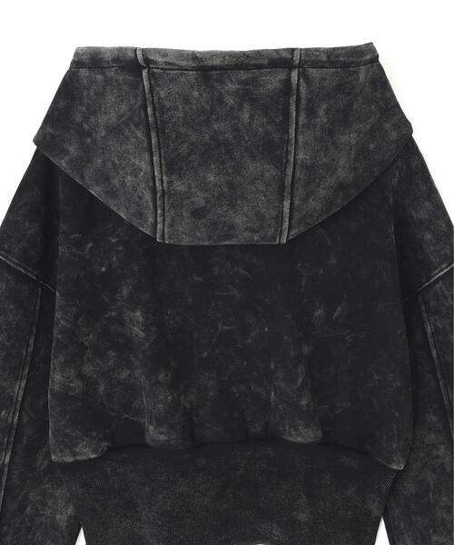 B'2nd(ビーセカンド)の「MAVYTH/メヴィス/ACID WASH ZIP UP HOODIE(パーカー・レディース・ブラック・F)」の6枚目の写真