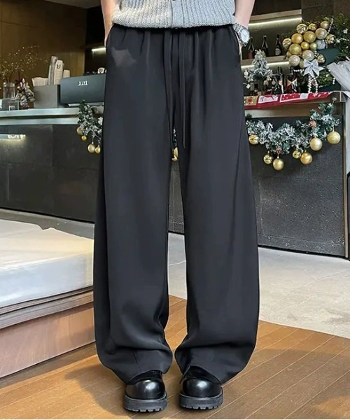 DOUBLE STEAL(ダブルスティール)の「DSドレープワイドイージーパンツ(その他パンツ・メンズ・チャコール/アイボリー/ブラック・MEDIUM/LARGE/X-LARGE)」の1枚目の写真