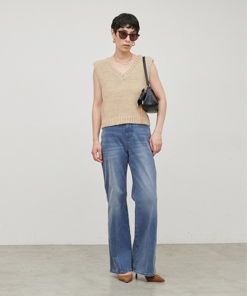 LARUTA(ラルータ)の「【LARUTA】ストレッチブーツカットデニム(デニムパンツ・レディース・ブルー/ブラック・LARGE/MEDIUM)」の6枚目の写真