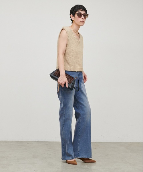 LARUTA(ラルータ)の「【LARUTA】ストレッチブーツカットデニム(デニムパンツ・レディース・ブルー/ブラック・LARGE/MEDIUM)」の5枚目の写真