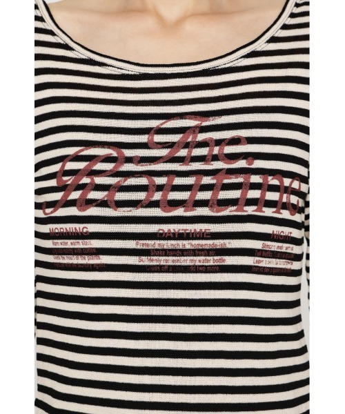 SLY（スライ）の「BORDER LOGO T/SH ボーダーロゴTシャツ 秋服 冬服（Tシャツ/カットソー・レディース・イエロー系その他/ブラック系その他2・FREE）」の7枚目の写真