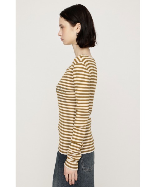 SLY（スライ）の「BORDER LOGO T/SH ボーダーロゴTシャツ 秋服 冬服（Tシャツ/カットソー・レディース・イエロー系その他/ブラック系その他2・FREE）」の12枚目の写真