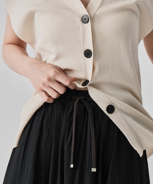 THE TOKYO(ザトウキョウ)の「【CITY TOKYO/シティートウキョウ】Silk Knit Vest/シルクニットベスト(ニット/セーター・レディース・ダークグレー/アイボリー・FREE)」の10枚目の写真