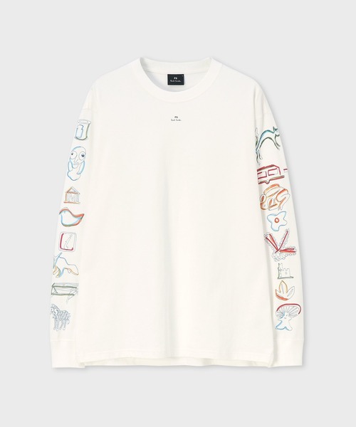 PS Paul Smith(ピーエスポールスミス)の「"Figure Artwork" 長袖Tシャツ / 262563 221Z(Tシャツ/カットソー・メンズ・ホワイト・X-LARGE/LARGE/MEDIUM)」の1枚目の写真