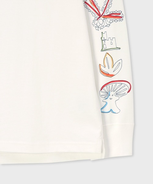 PS Paul Smith(ピーエスポールスミス)の「"Figure Artwork" 長袖Tシャツ / 262563 221Z(Tシャツ/カットソー・メンズ・ホワイト・X-LARGE/LARGE/MEDIUM)」の2枚目の写真