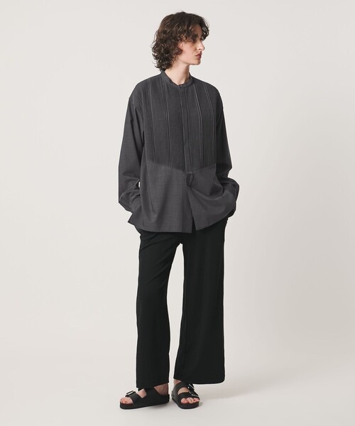 Pheeta(フィータ)の「<Pheeta>Bourke シャツ - UNISEX - / 016CMen-SH0(シャツ/ブラウス・メンズ・ベージュ/ダークグレー・2/1)」の21枚目の写真