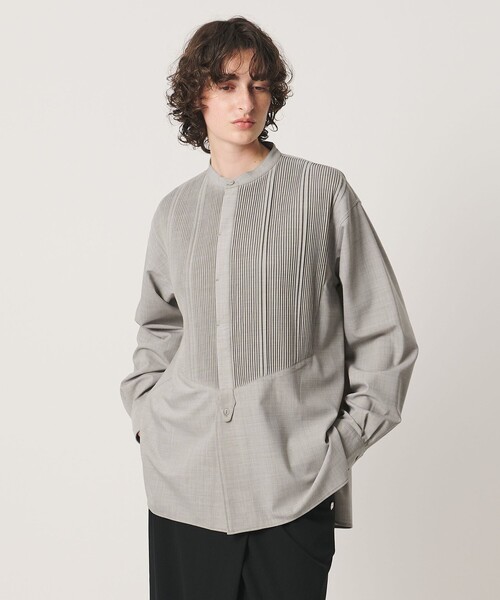 Pheeta(フィータ)の「<Pheeta>Bourke シャツ - UNISEX - / 016CMen-SH0(シャツ/ブラウス・メンズ・ベージュ/ダークグレー・2/1)」の22枚目の写真