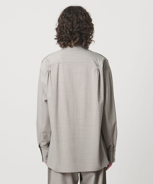Pheeta(フィータ)の「<Pheeta>Bourke シャツ - UNISEX - / 016CMen-SH0(シャツ/ブラウス・メンズ・ベージュ/ダークグレー・2/1)」の15枚目の写真