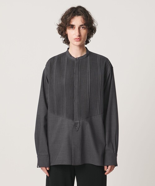 Pheeta(フィータ)の「<Pheeta>Bourke シャツ - UNISEX - / 016CMen-SH0(シャツ/ブラウス・メンズ・ベージュ/ダークグレー・2/1)」の17枚目の写真