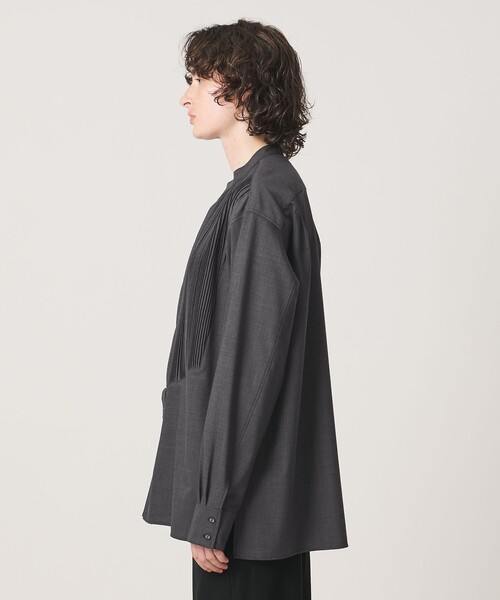 Pheeta(フィータ)の「<Pheeta>Bourke シャツ - UNISEX - / 016CMen-SH0(シャツ/ブラウス・メンズ・ベージュ/ダークグレー・2/1)」の18枚目の写真