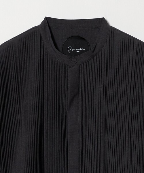 Pheeta(フィータ)の「<Pheeta>Bourke シャツ - UNISEX - / 016CMen-SH0(シャツ/ブラウス・メンズ・ベージュ/ダークグレー・2/1)」の10枚目の写真