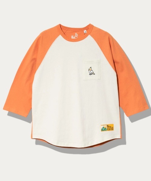 go slow caravan(ゴースローキャラバン)の「USA/C 色々PKT刺繍 8分袖 BB TEE(Tシャツ/カットソー・メンズ・ホワイト/ブラック/アイボリー・X-LARGE/LARGE/MEDIUM)」の2枚目の写真