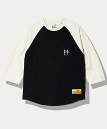USA/C 色々PKT刺繍 8分袖 BB TEE