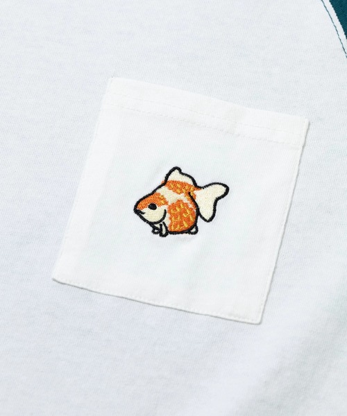 go slow caravan(ゴースローキャラバン)の「USA/C 色々PKT刺繍 8分袖 BB TEE(Tシャツ/カットソー・メンズ・ホワイト/ブラック/アイボリー・X-LARGE/LARGE/MEDIUM)」の18枚目の写真