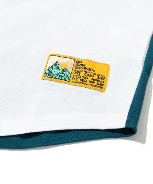 go slow caravan(ゴースローキャラバン)の「USA/C 色々PKT刺繍 8分袖 BB TEE(Tシャツ/カットソー・メンズ・ホワイト/ブラック/アイボリー・X-LARGE/LARGE/MEDIUM)」の14枚目の写真