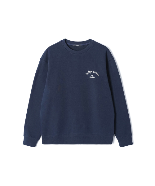 ADHOC(アドホック)の「男性 裏毛 ベーシック ワンポイントアートワーク スウェットシャツ (ネイビー) (HC2LTA1)(スウェット・メンズ・その他・100/105/95)」の1枚目の写真