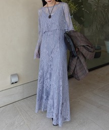 Ameri（アメリ）の「RASCHEL LACE LAYERED DRESS（ドレス）」