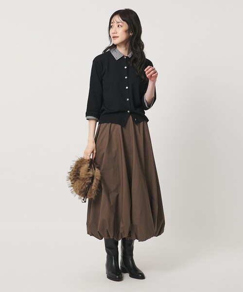 UNITED ARROWS(ユナイテッドアローズ)の「バルーン スカート(スカート・レディース・ブラック/モカ・38/36)」の12枚目の写真